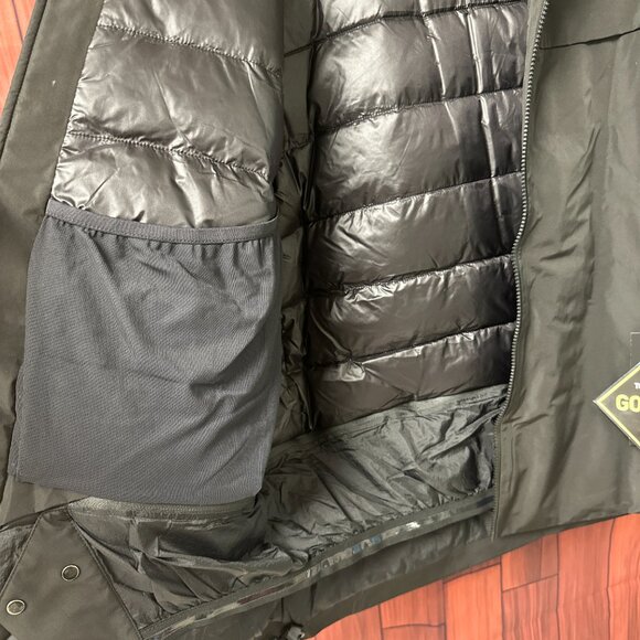 Men's Goose Down Arcteryx Logo Waterproof Warm Hooded Ski Down Jacket - Picture 8 of 13